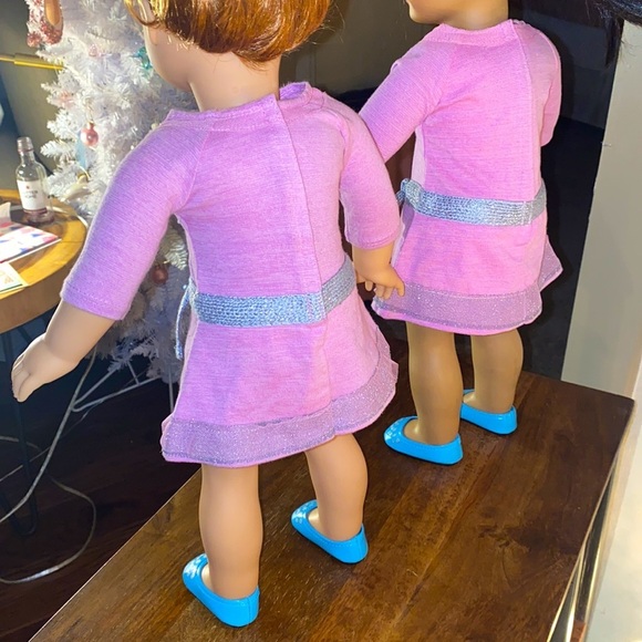 American Girl 18” doll clothing & shoes accessories set pink purple silver blue‌ - Picture 3 of 12